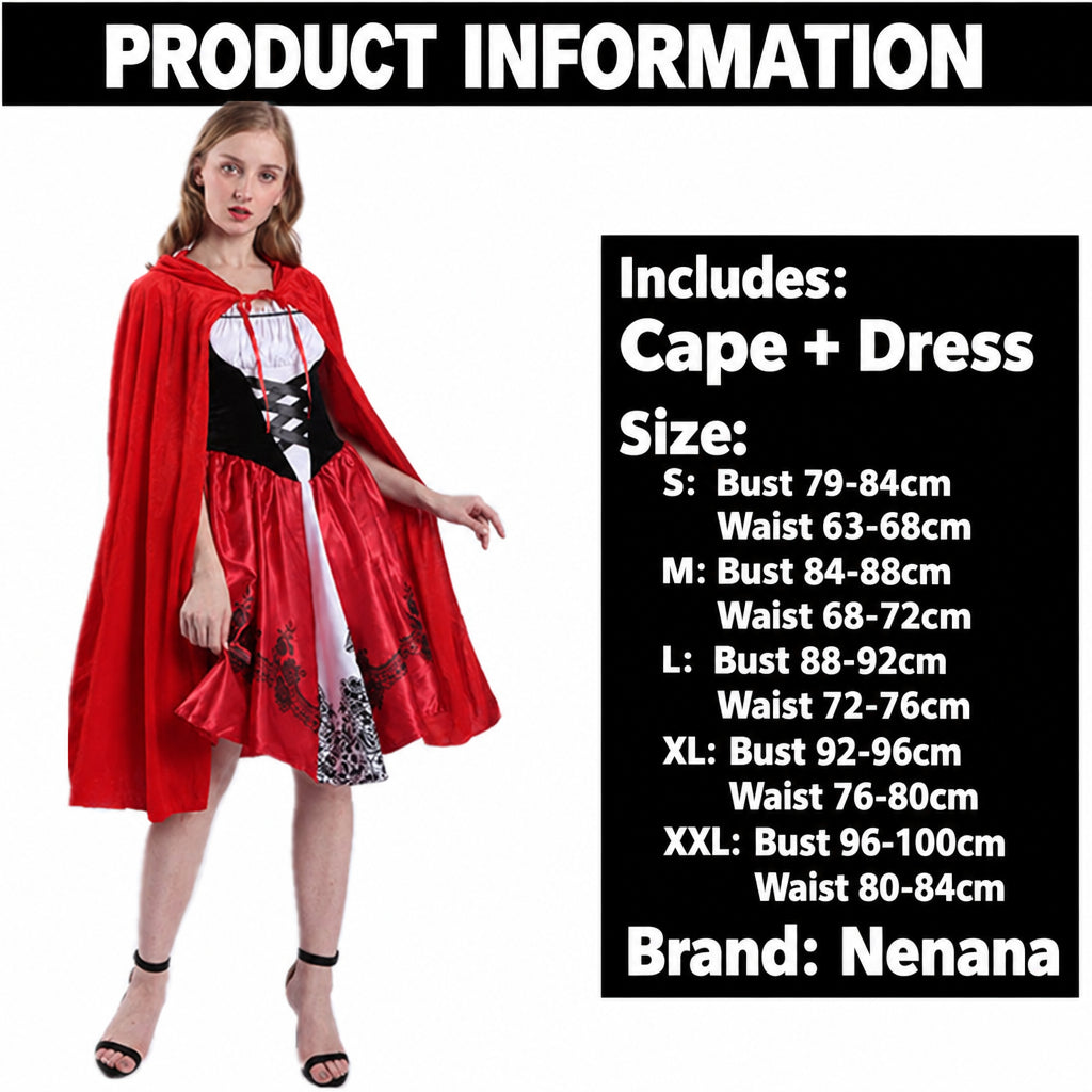 New Halloween Fairy Tales Little Red Riding Hood Playing Uniform Castle Queen cosplay Party Costumes Wholesale