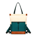 Nylon Casual Bag Student Backpack Female Youth Color Matching Multi-Functional Single Shoulder Backpack Dual-Use Contrasting Color Computer Bag for Women