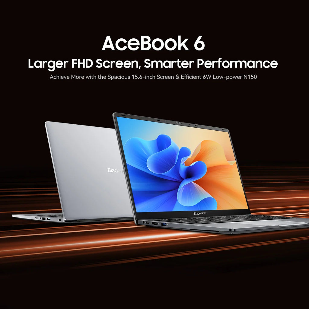 Blackview Acebook 6 Laptop Computer, 15.6” Fhd Ips Tüv Screen Quad-Core N150,16Gb Ddr4 256Gb Ssd,Desktop Notebook