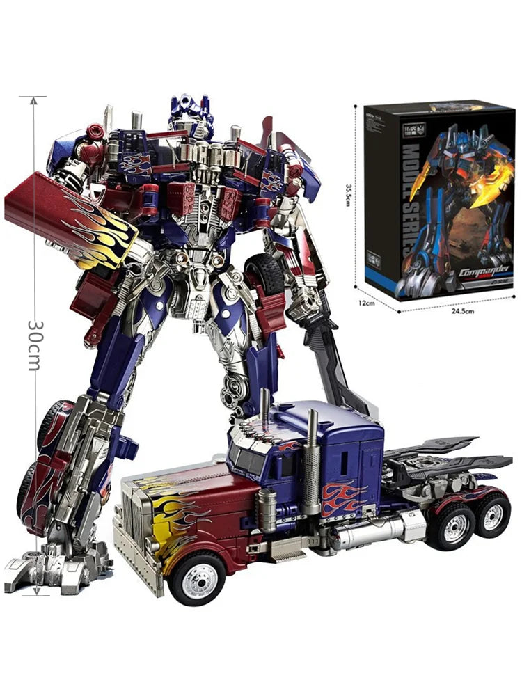 30CM Transformation Robot Toys Commander Optimus Alloy Robot Figuras Model Gift