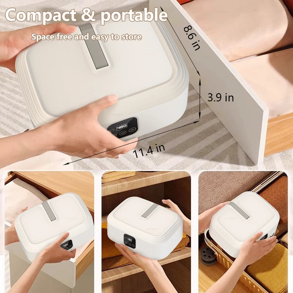 Portable Clothing Dryer Electric Portable Clothes Dryer Folding Portable Clothing Dryer UV Sterilization Foldable Laundry Dryer with Remote Control
