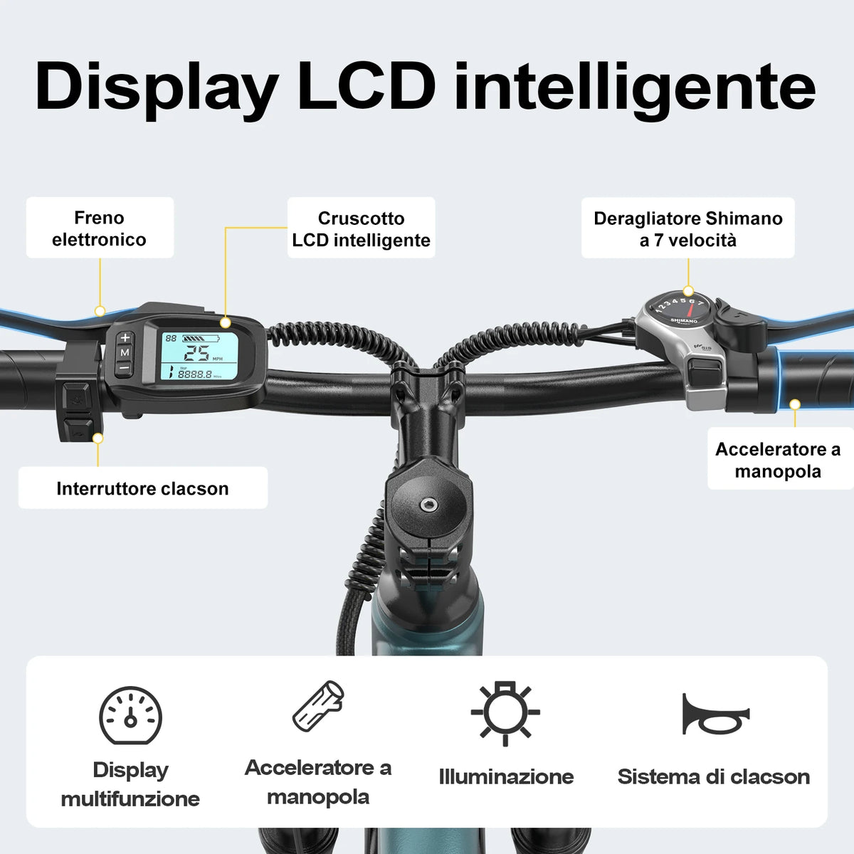 26" Electric Mountain Bike for Adults, 250W Brushless Motor, 36V 10Ah 468Wh Battery, Up to 40 Miles Range, 25km/h 7-Speed E-Bike, Front Suspension NFC Unlock