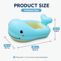1PC Duck Inflatable Baby Bathtub,Foldable Non-Slip Shower Basin Mini Air Swimming Pool, Classic Yellow Ducky