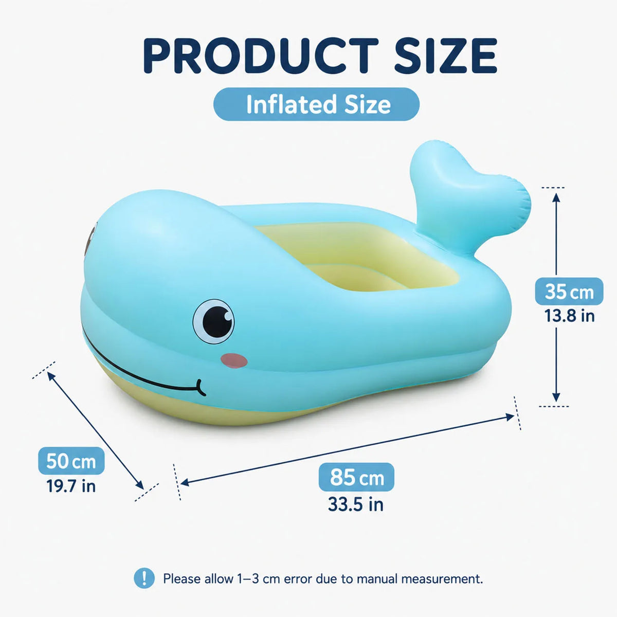 1PC Duck Inflatable Baby Bathtub,Foldable Non-Slip Shower Basin Mini Air Swimming Pool, Classic Yellow Ducky