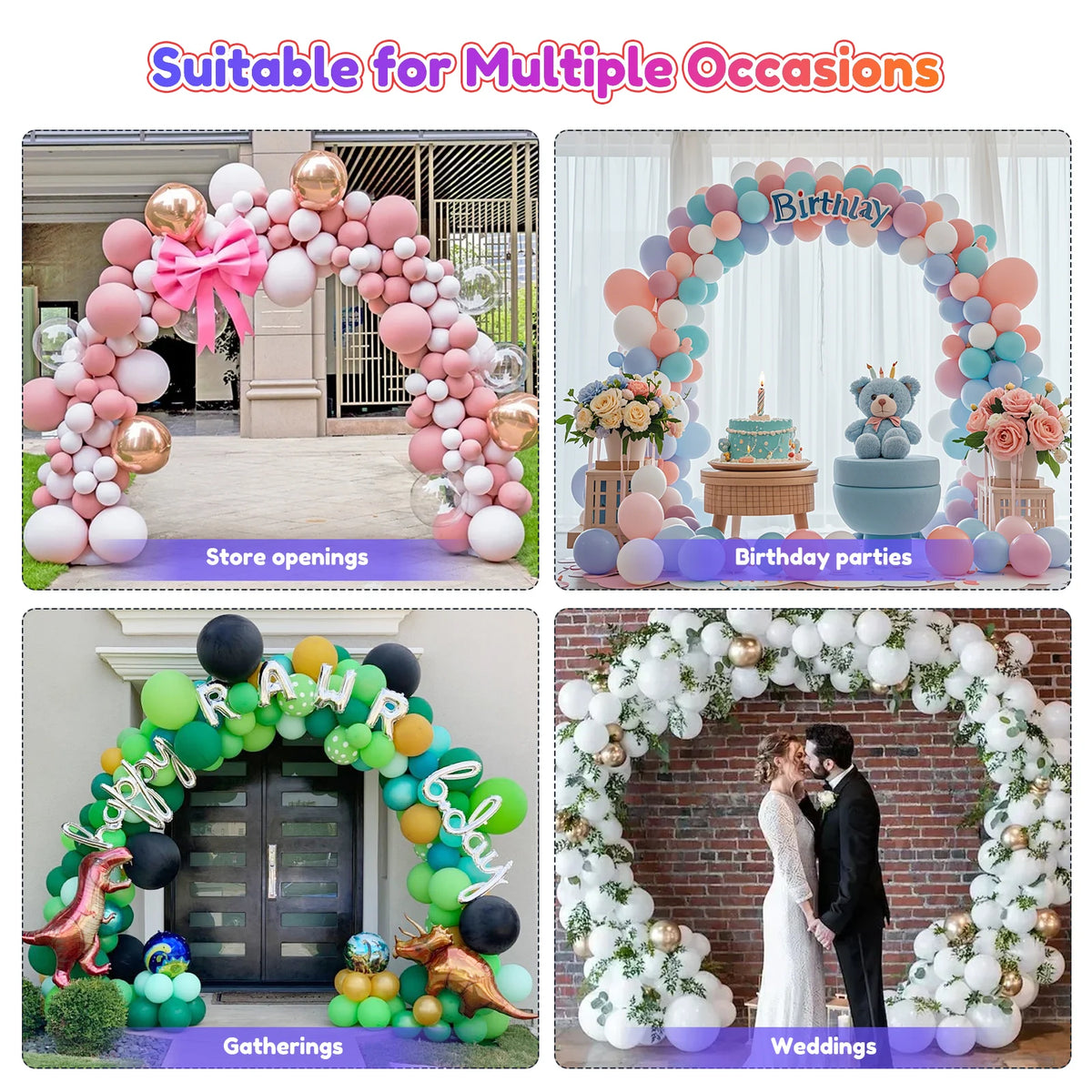 Balloon Stand Holder Adjustable Balloon Arch Kit with Base Half Arch Balloon Support For Birthday Wedding Party Baby Shower
