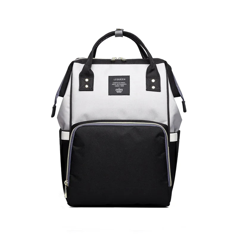 Lequeen Large Capacity Fashion Mommy Bag Maternity Nappy Diaper Bags Travel Backpack Nursing Bag for Baby Care Women's Bag