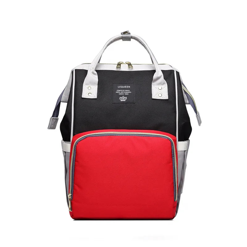 Lequeen Large Capacity Fashion Mommy Bag Maternity Nappy Diaper Bags Travel Backpack Nursing Bag for Baby Care Women's Bag