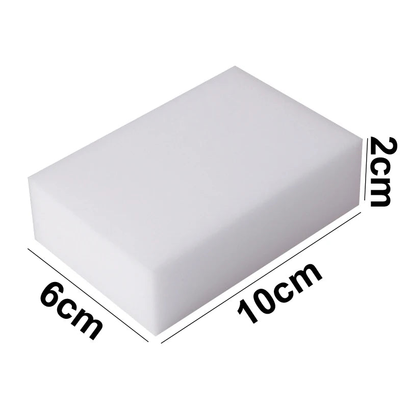 100pcs 100*60*20mm White Melamine Sponge Magic Eraser for Kitchen, Office, Bathroom Cleaning Accessory/Dish Cleaning Nano