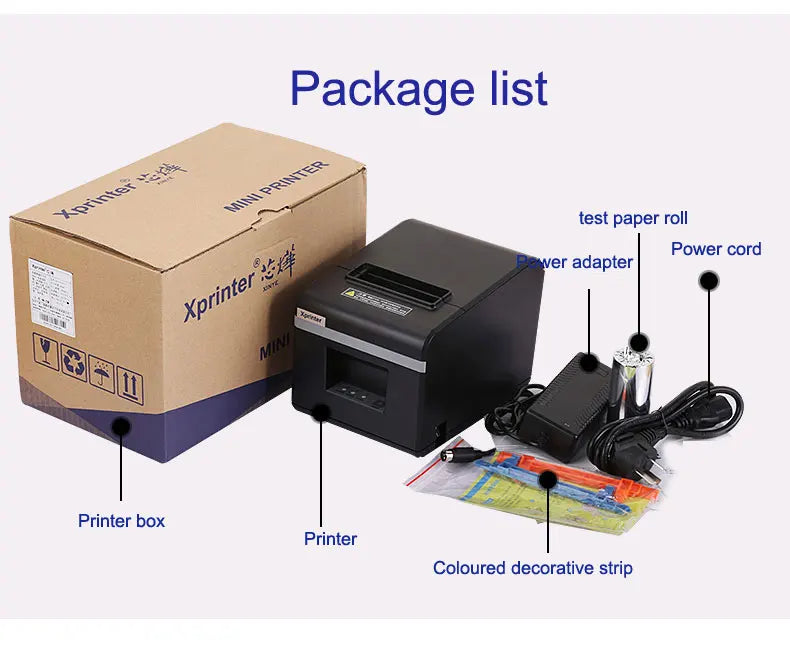 Xprinter 80mm Auto-cutter Thermal Receipt/Bill Printer 200MM/S POS With Usb/Ethernet/Bluetooth/Wifi For Kitchen/Restaurant