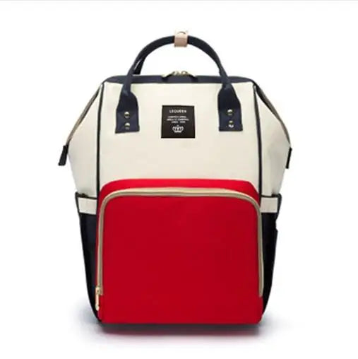 Lequeen Large Capacity Fashion Mommy Bag Maternity Nappy Diaper Bags Travel Backpack Nursing Bag for Baby Care Women's Bag