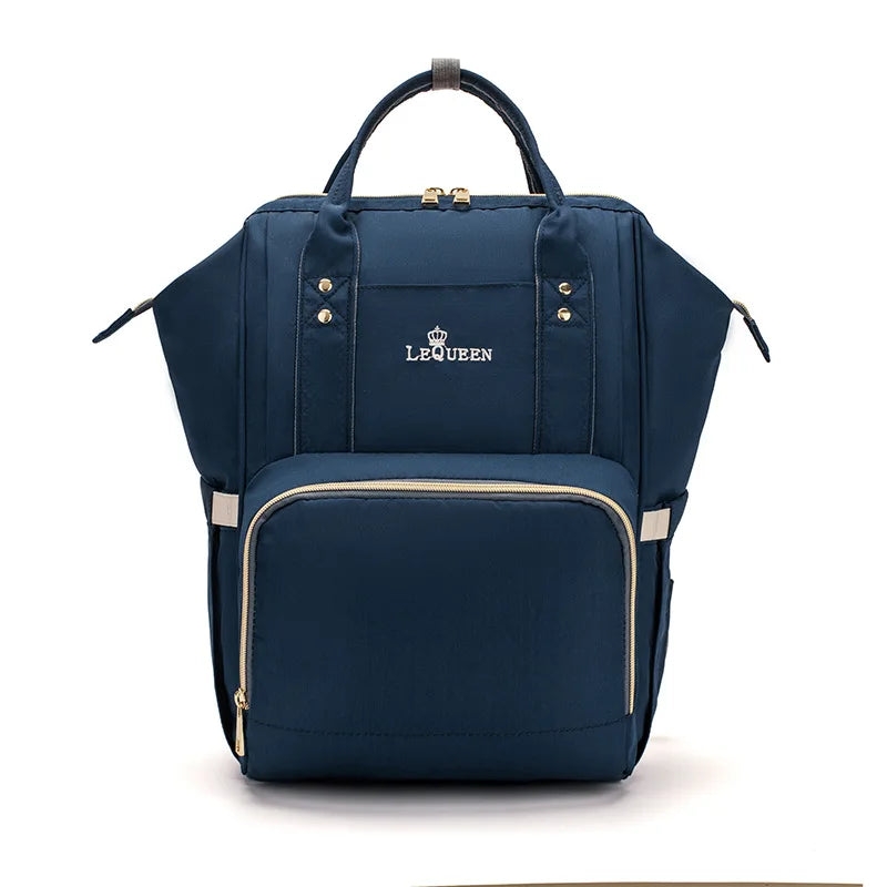 Lequeen Large Capacity Fashion Mommy Bag Maternity Nappy Diaper Bags Travel Backpack Nursing Bag for Baby Care Women's Bag