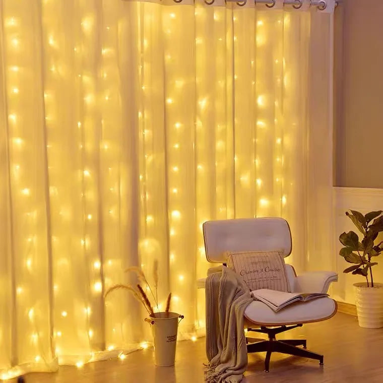 Christmas Lights Curtain Garland Merry Christmas Decorations For Home Christmas Ornaments Xmas Gifts Navidad  New Year Decor