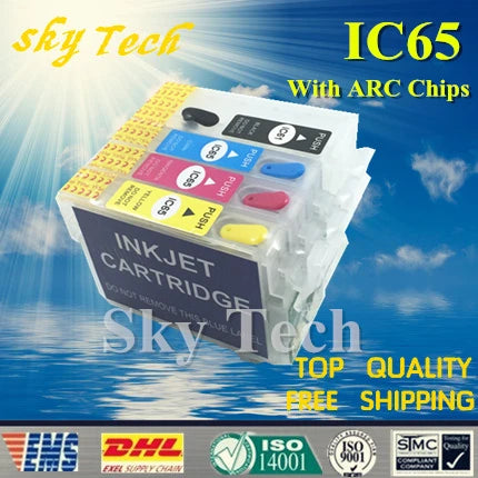 Empty Refillable Ink Cartridges Suit Fori IC61 IC65 Suit for Epson PX-673F 1600F 1200 1700F, with ARC Chips