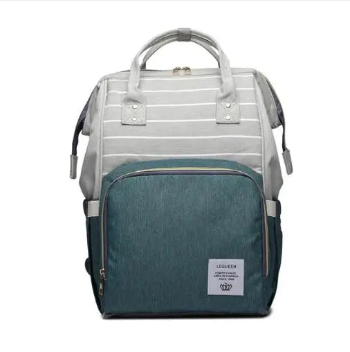Lequeen Large Capacity Fashion Mommy Bag Maternity Nappy Diaper Bags Travel Backpack Nursing Bag for Baby Care Women's Bag