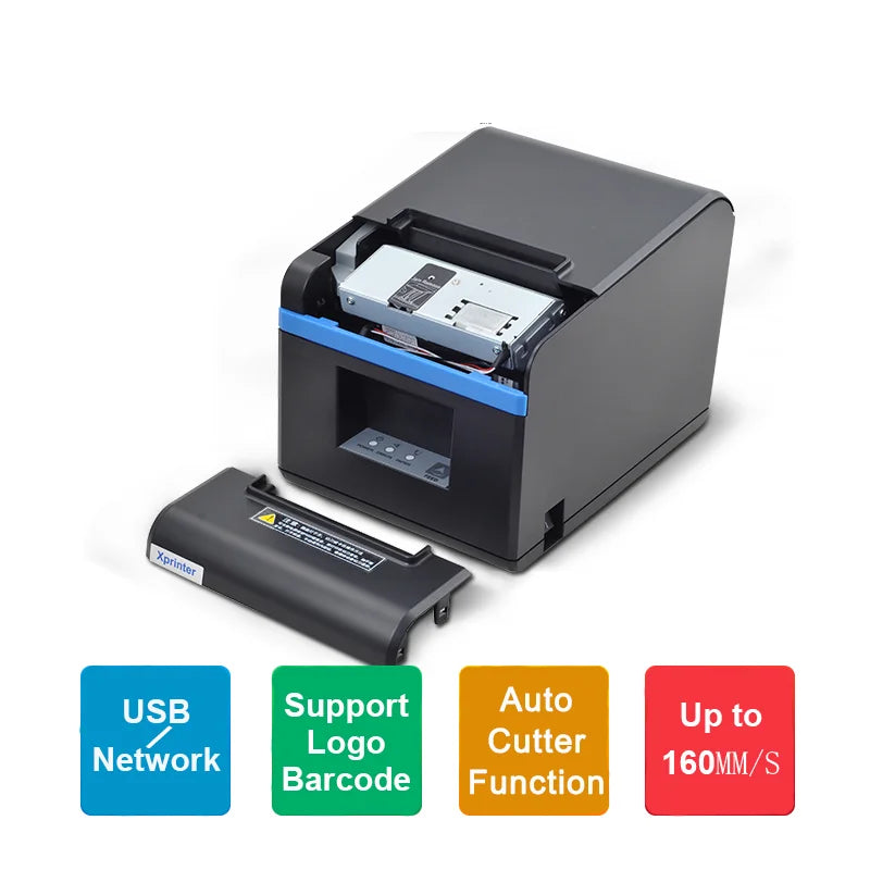 Xprinter 80mm Auto-cutter Thermal Receipt/Bill Printer 200MM/S POS With Usb/Ethernet/Bluetooth/Wifi For Kitchen/Restaurant