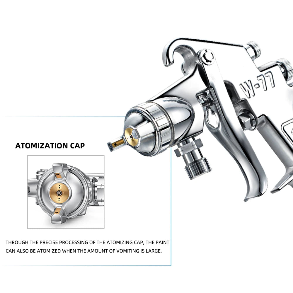 W-77 Pneumatic Spray Gun 2.0/2.5/3.0mm Caliber Nozzle Car / Furniture Spraying Tool for Car DIY Craft Projects / Paint Sprayer