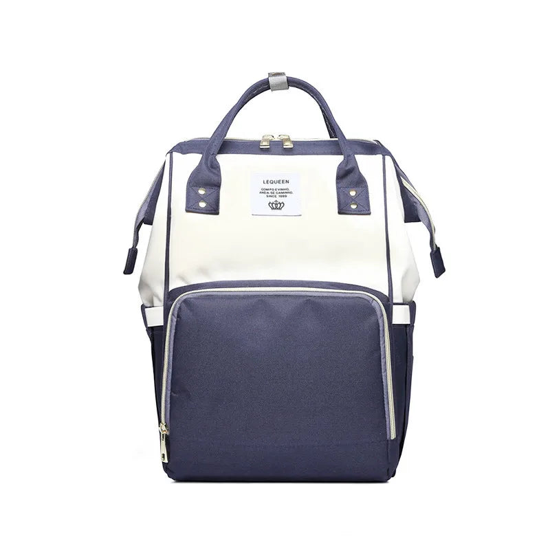 Lequeen Large Capacity Fashion Mommy Bag Maternity Nappy Diaper Bags Travel Backpack Nursing Bag for Baby Care Women's Bag