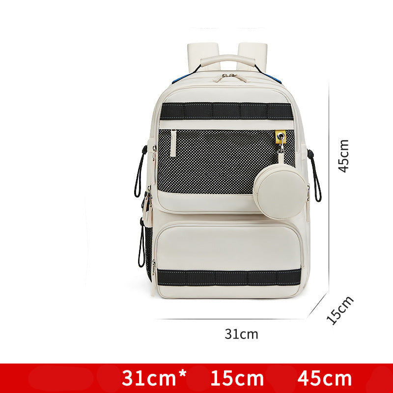 Backpack women's large capacity travel backpack fashionable casual lightweight Korean style schoolbag 15.6 computer bag men's bag