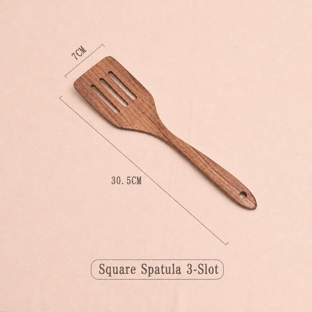 Paint-free Wax-free Wooden Cooking Spoon Shovel suit Kitchenware Long Handle Non-stick Pan Stir-frying Shovel Wooden Acacia Soup Spoon