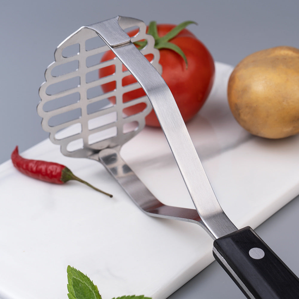 Stainless Steel Cooking Spatula, Potato Pressing Spoon, Cooking Utensils, Kitchen Tools, Manual Potato Masher, Sweet Potato Masher, Purple Potato Masher