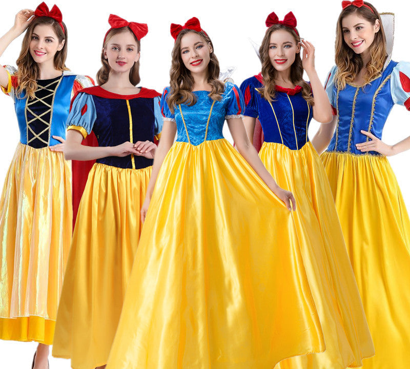 Halloween Adult Snow White Christmas Annual Party Cosplay Queen Cinderella Wedding Dress Costume Wholesale