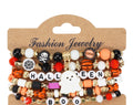 Halloween Bracelet Boo Halloween European and American Cross-Border Beaded Elastic Halloween Bracelet 6 Pieces/Set