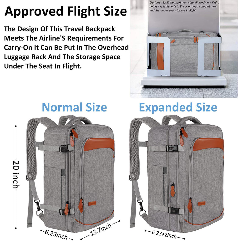 Cross-Border Men's Multifunctional Waterproof Computer Backpack Large Capacity Gray Business Backpack Casual Business Trip Travel Bag