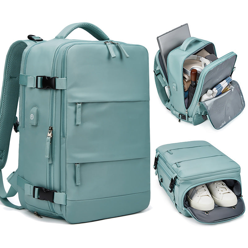 Backpack Large Capacity Men's and Women's Outdoor Travel Bag Waterproof Lightweight Casual Backpack Short Distance Computer Simple School Bag