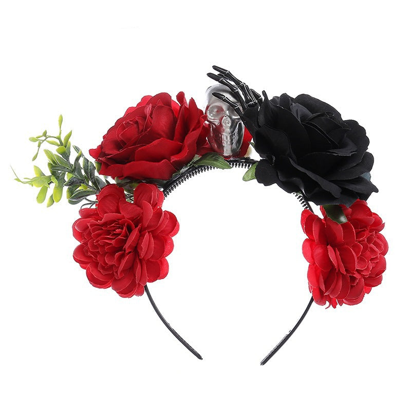 Spider Flower Party Halloween New Flower Headdress Hair Hoop Wholesale Makeup Personality European and American Cosplay