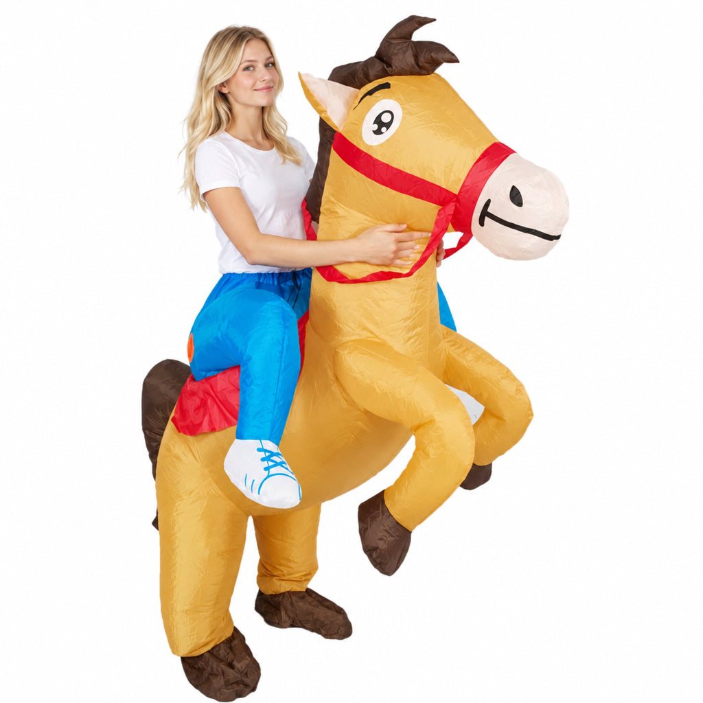Cross-Border Trade Halloween Costume Party Props Riding Animal Cute Horse Inflatable Costume Theme Party