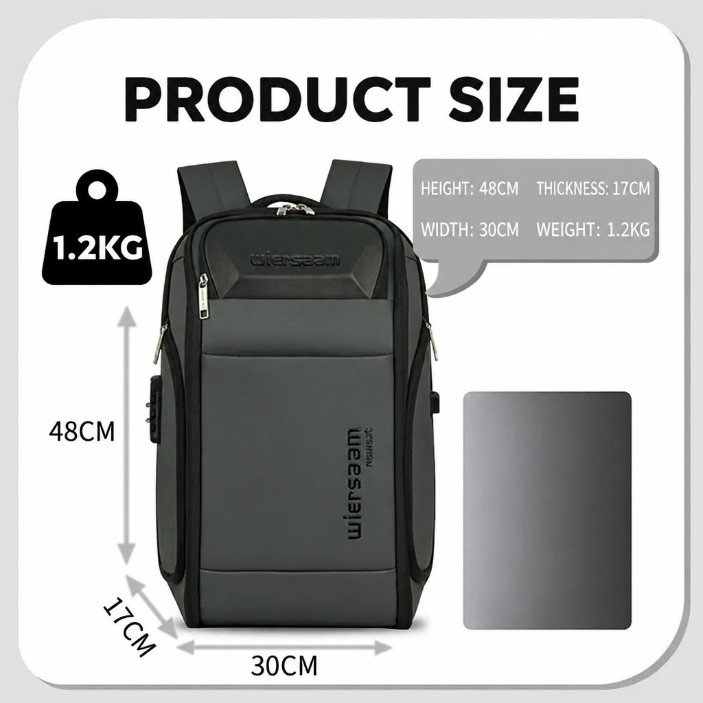 New High-end Business Backpack Men's Waterproof Backpack Large Capacity Travel Multifunctional Password Anti-theft Computer Bag