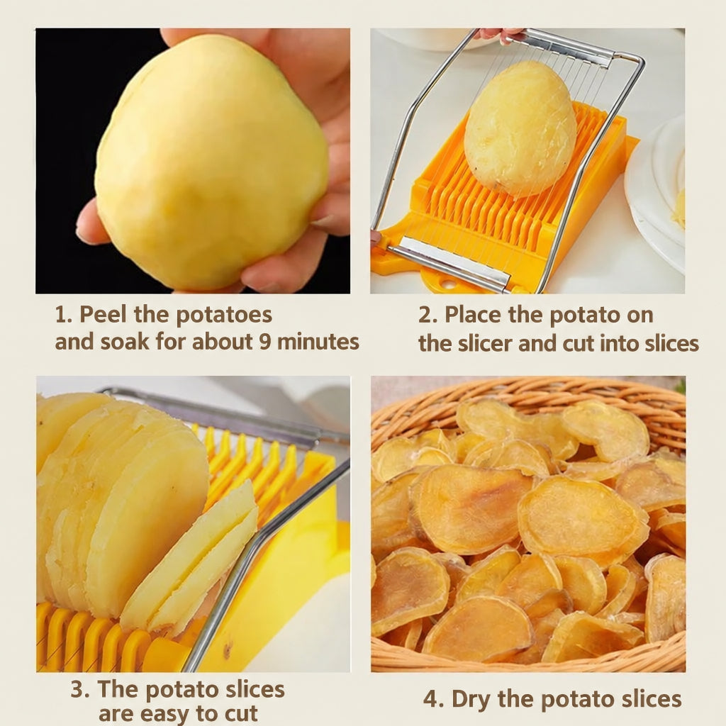 Potato Slicer Luncheon Meat Slicer Ham Slice Household Fruit Vegetable Cutter Kitchen Plastic Egg Cutter