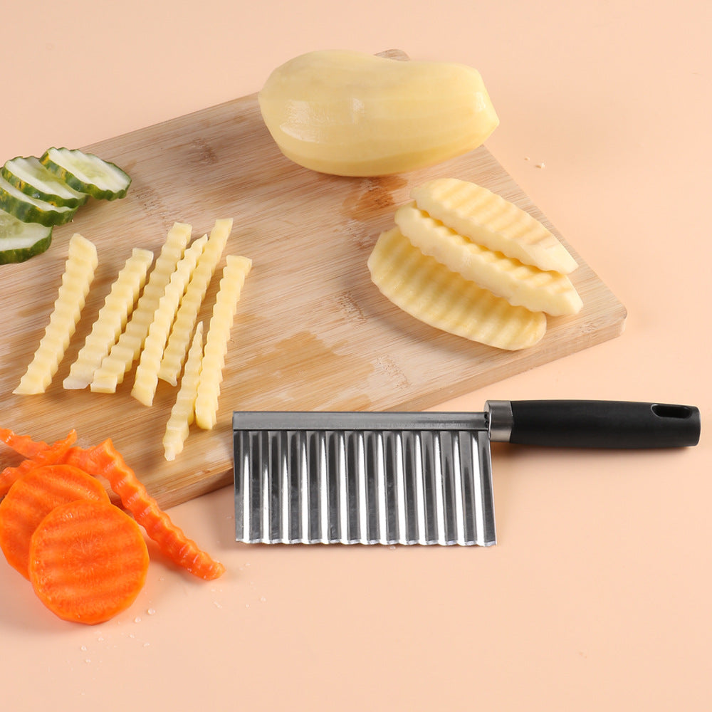 Creative Multifunctional Wavy Knife Potato Cutting Kitchen Supplies Vegetable Cutter French Fries Stainless Steel Kitchen Gadgets