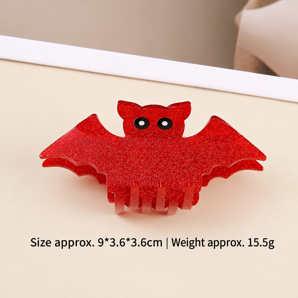 Factory Wholesale Halloween Series Bat Quirky Hair Clips Bat Wings Hairpins for Half-Up Hairstyles
