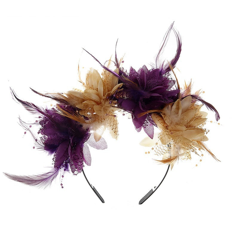 Spider Flower Party Halloween New Flower Headdress Hair Hoop Wholesale Makeup Personality European and American Cosplay