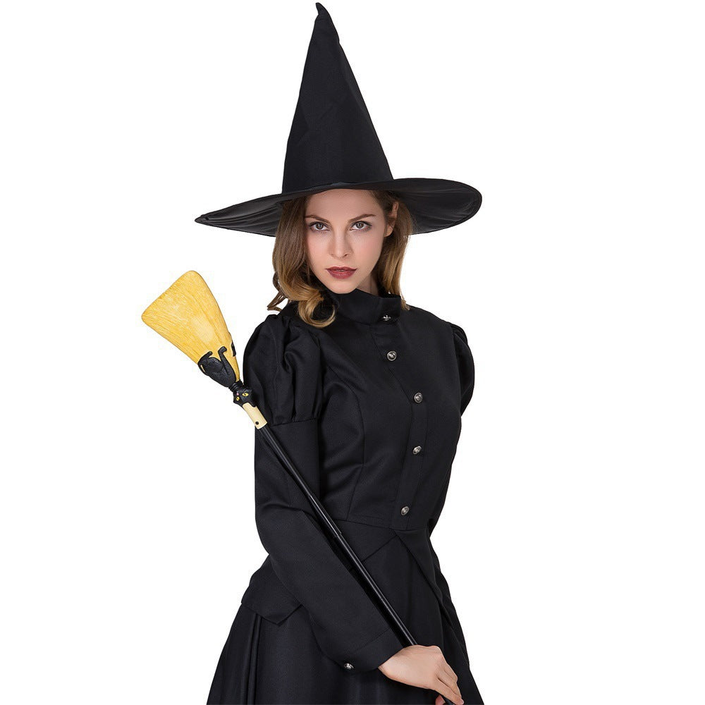 Halloween Costume Carnival Stage Performance, Adult Cosplay, Black Witch, Witch Role-playing Costume