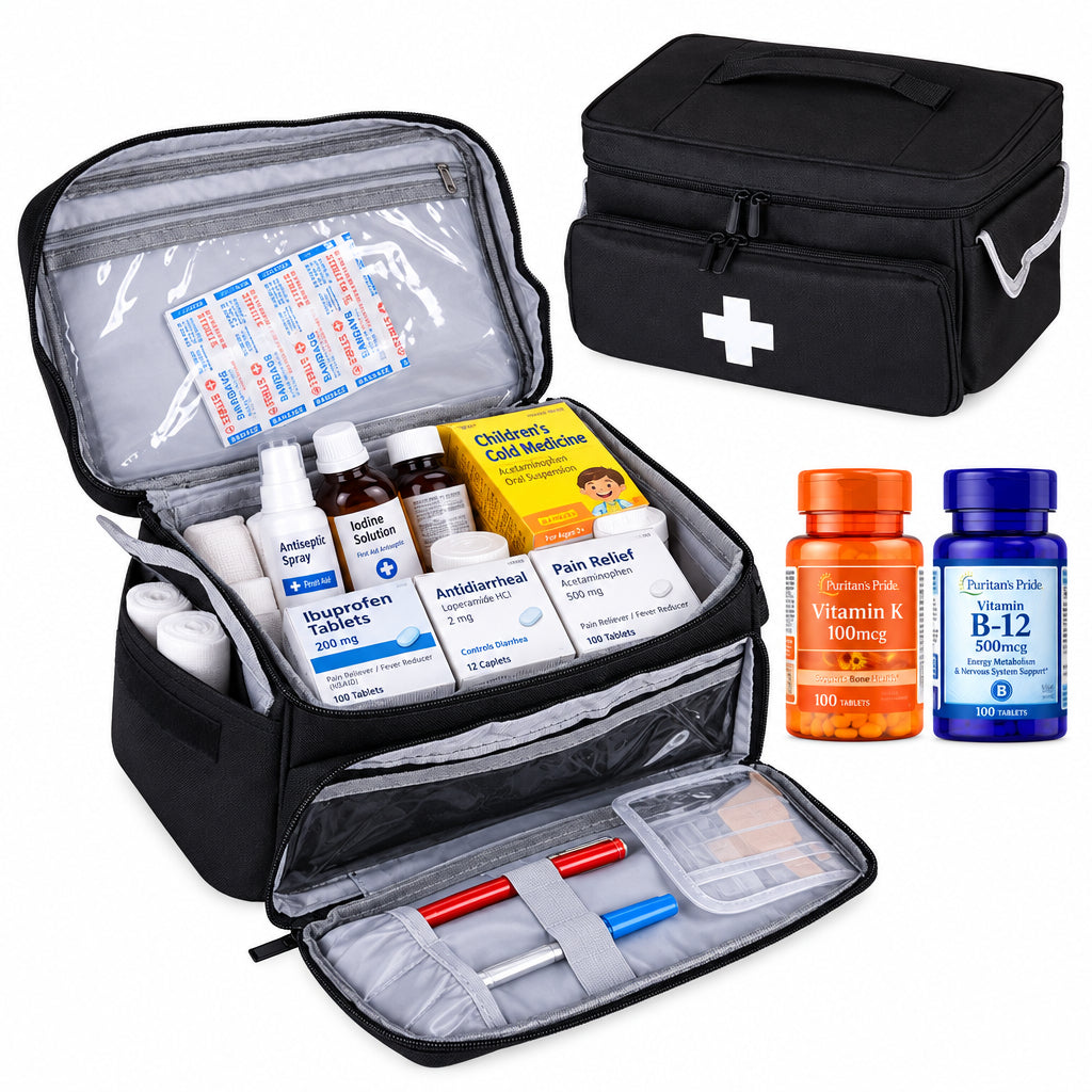 Amazon's New Small Medicine Storage Bag Family First Aid Storage Box Medical Tool Kit Medical Kit
