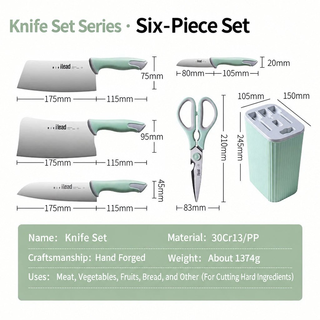 Alide Knives suit Kitchen Knife Combination Chef Special Chopper Household Complete Kitchen Knife Cutting Board Complete Set