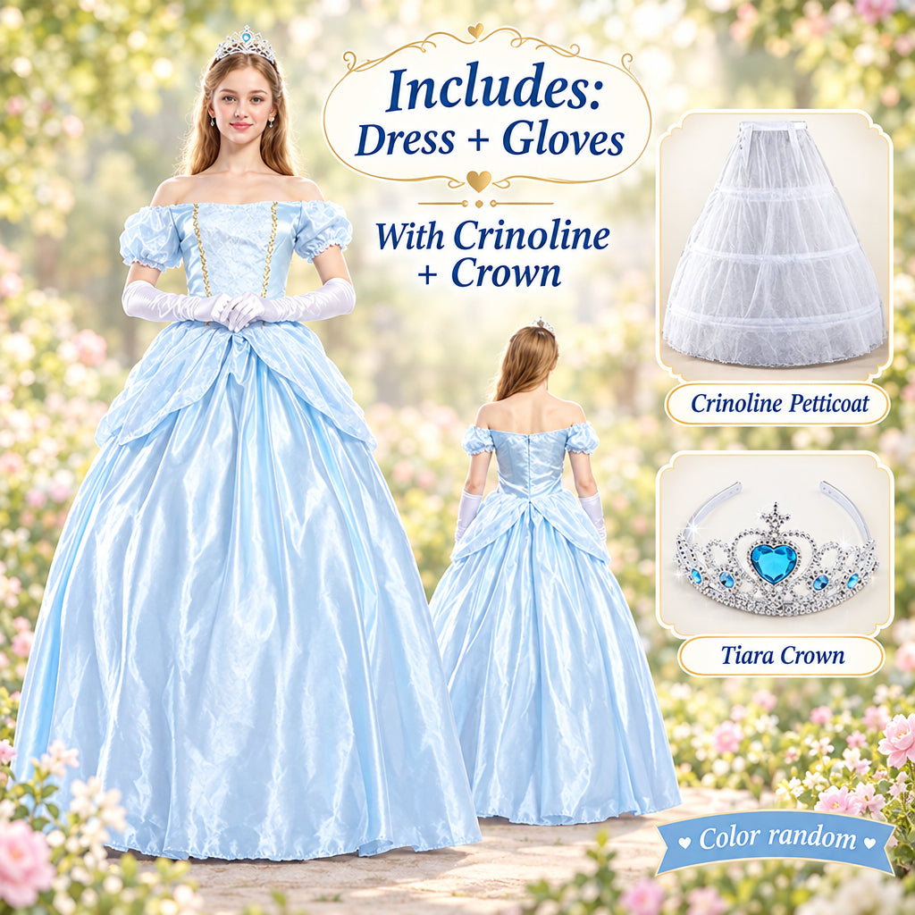 Adult Halloween Snow White Bell Cinderella Ice Sleeping Beauty Rapunzel Party Stage Performance Princess Dress