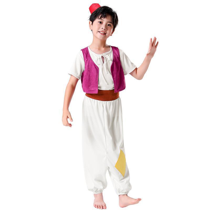 Foreign Trade European and American Amazon Halloween Cos Costume Aladdin's Magic Lamp Prince Kidsren's Role-Playing Costume Children's Day
