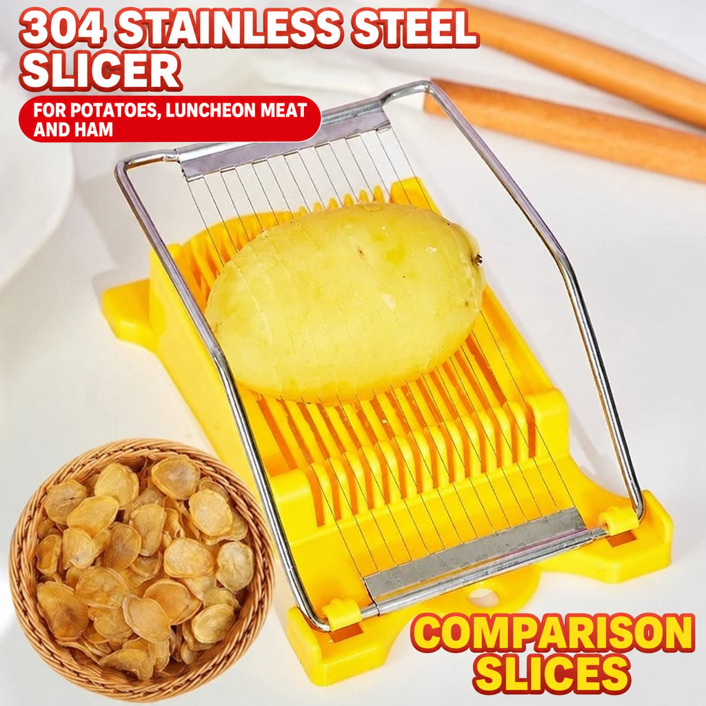 Potato Slicer Luncheon Meat Slicer Ham Slice Household Fruit Vegetable Cutter Kitchen Plastic Egg Cutter