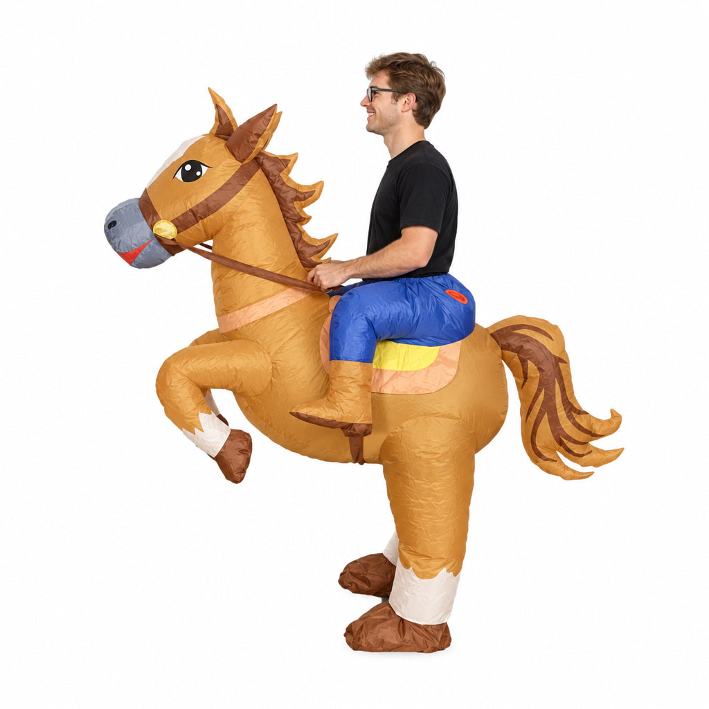 Cross-Border Trade Halloween Costume Party Props Riding Animal Cute Horse Inflatable Costume Theme Party