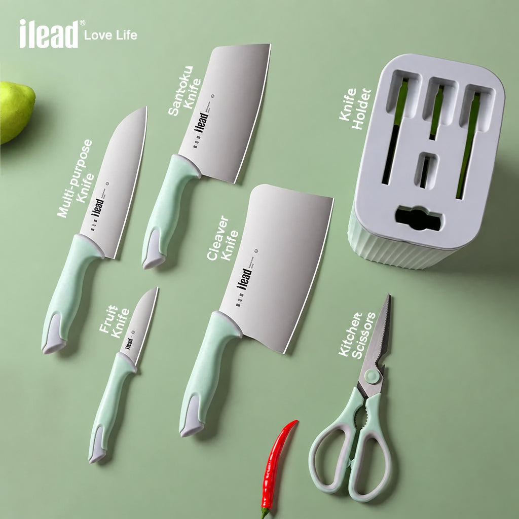 Alide Knives suit Kitchen Knife Combination Chef Special Chopper Household Complete Kitchen Knife Cutting Board Complete Set