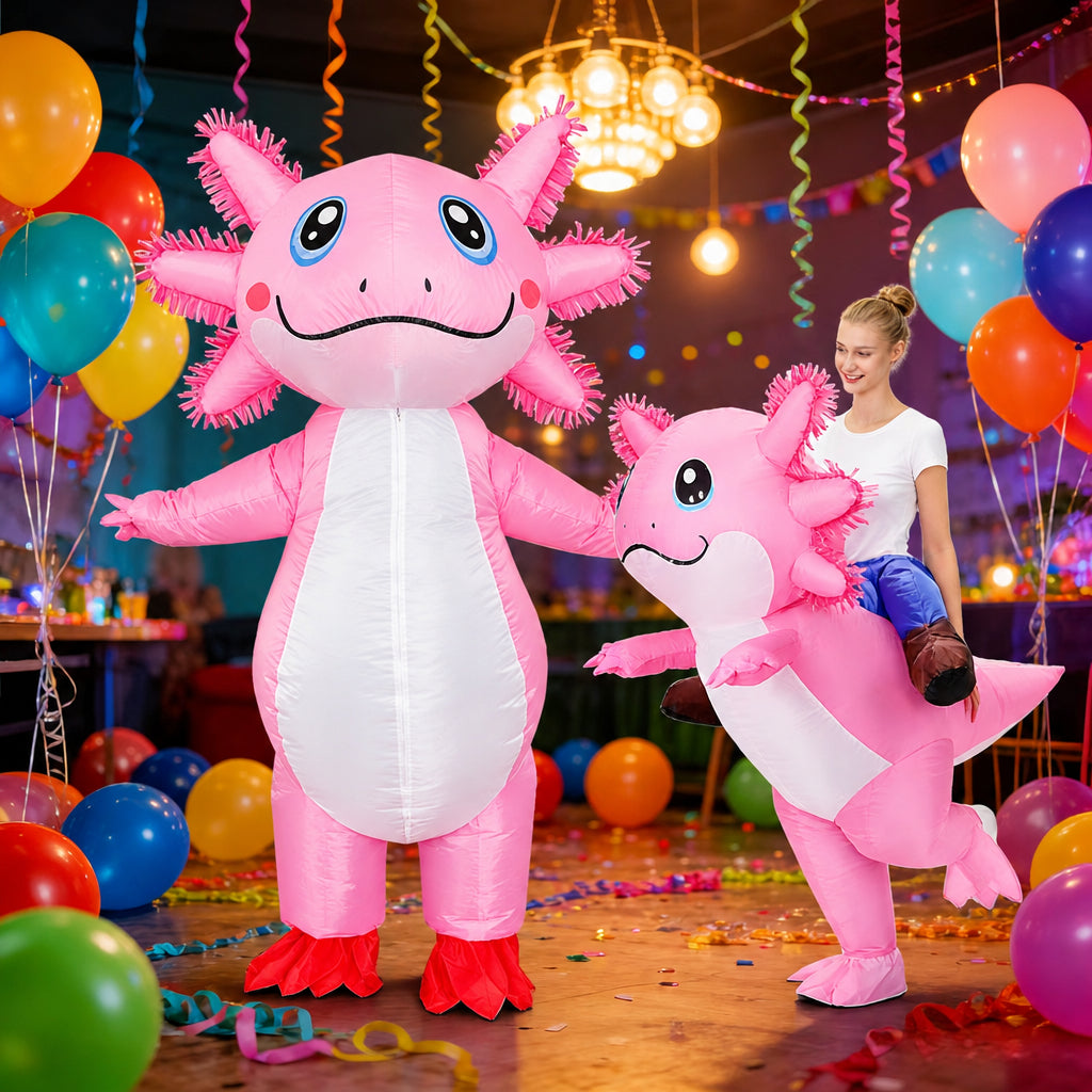 Cross-Border Supply Holiday Party Anime Axolotl Doll New Halloween Costume Axolotl Inflatable Suit