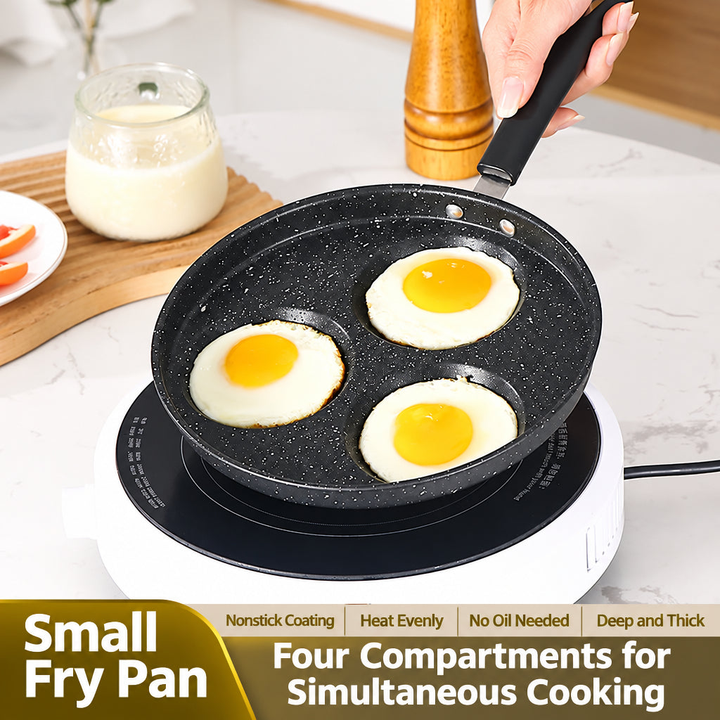 Manufacturer Wholesale Pancake Frying Pan Flats Bottom Four-Hole Non-Stick Pan Household Omelette Artifact Breakfast Pan Kitchen Utensils Eggs