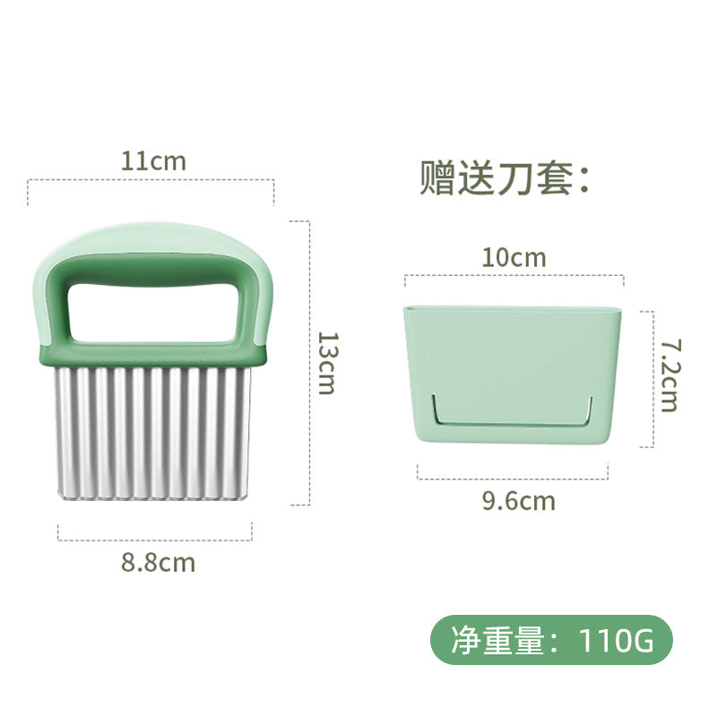 Creative Multifunctional Wavy Knife Potato Cutting Kitchen Supplies Vegetable Cutter French Fries Stainless Steel Kitchen Gadgets