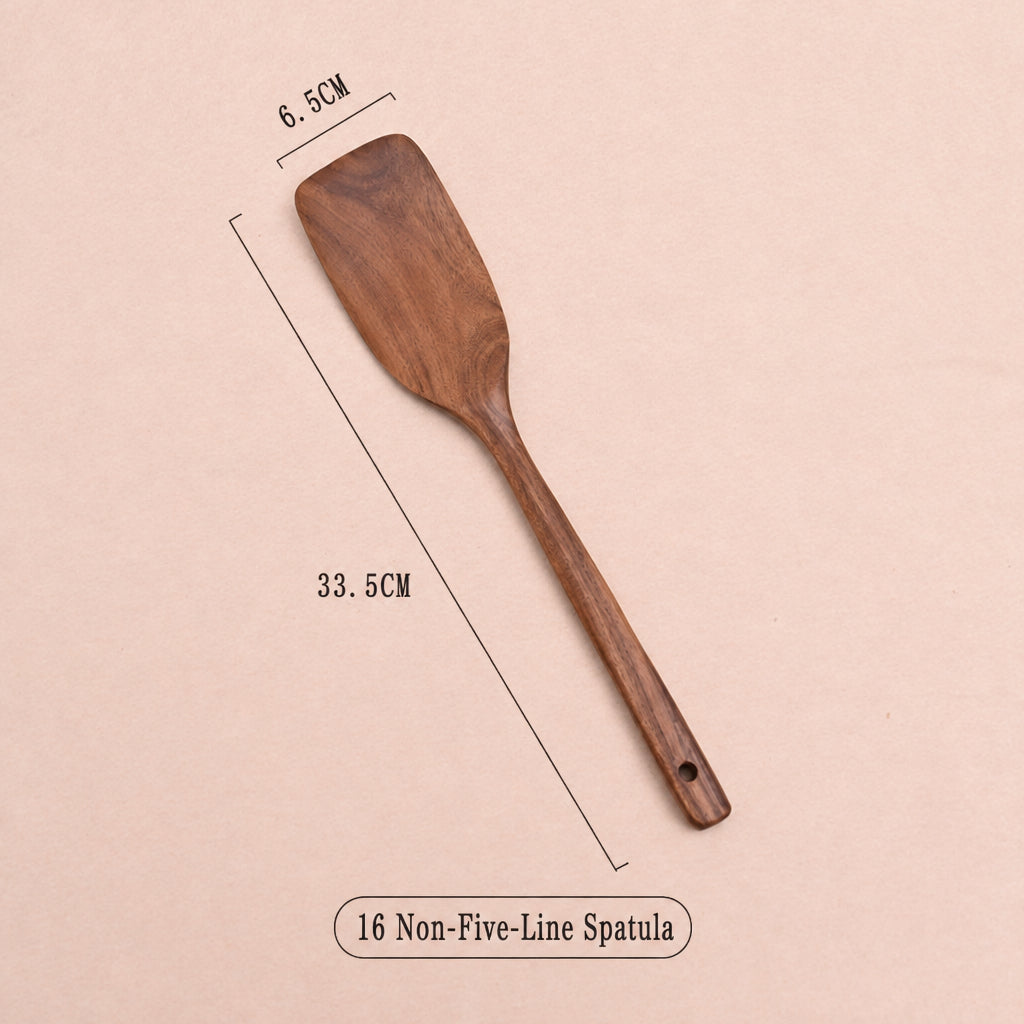 Paint-free Wax-free Wooden Cooking Spoon Shovel suit Kitchenware Long Handle Non-stick Pan Stir-frying Shovel Wooden Acacia Soup Spoon