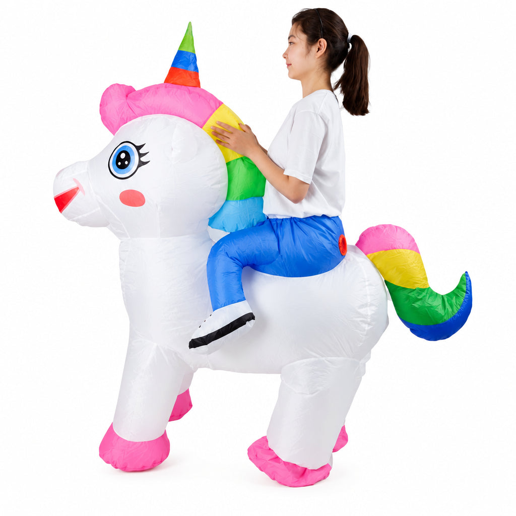 Cross-Border Trade Halloween Costume Party Props Riding Animal Cute Horse Inflatable Costume Theme Party