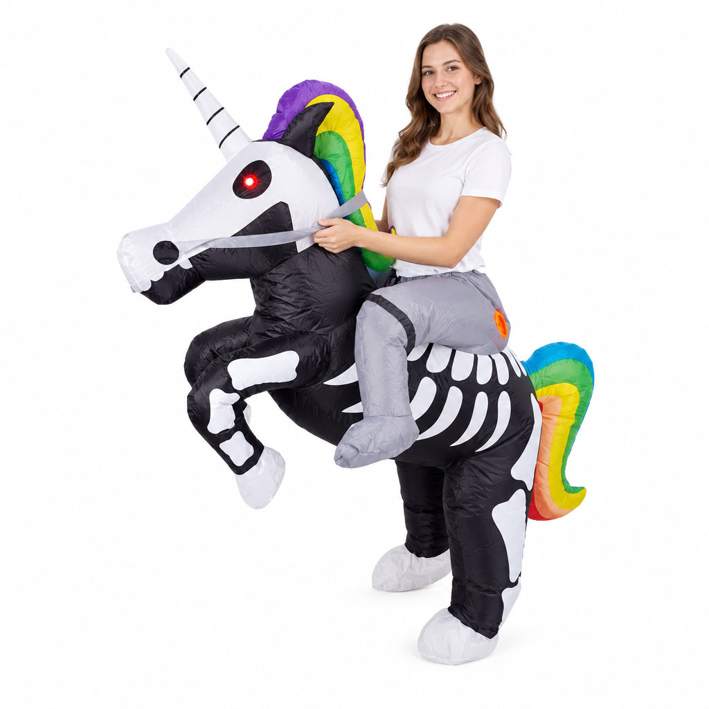 Cross-Border Trade Halloween Costume Party Props Riding Animal Cute Horse Inflatable Costume Theme Party