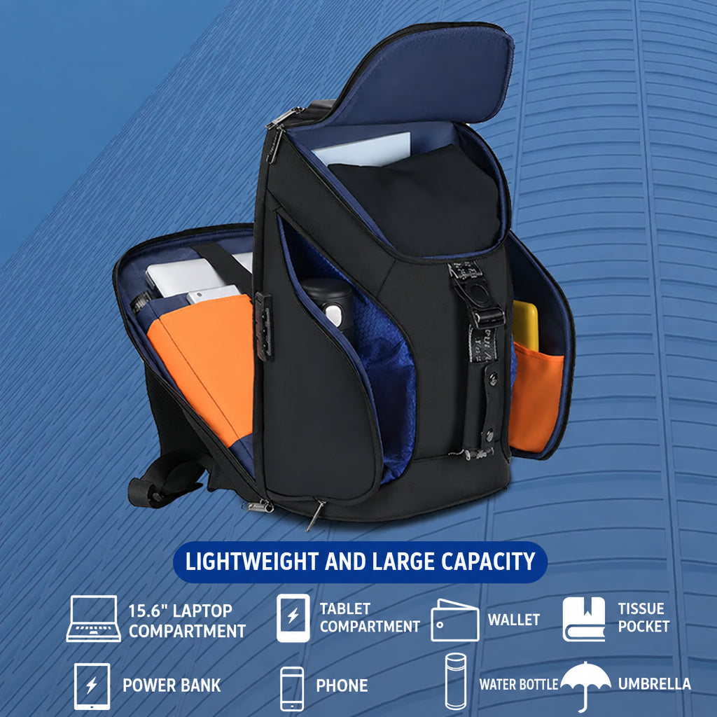 Business Backpack, Trendy Men's Waterproof Backpack, Large Capacity, Multi-Functional Anti-Theft Computer Bag for Business Trips, Simple and Casual